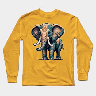 Pixel Elephant Long Sleeve T-Shirt